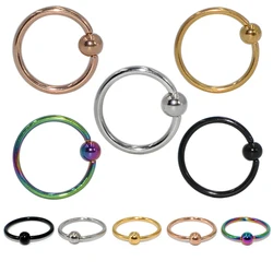 5pcs/lot Mixed Color Surgical Steel Captive Bead Ring Ear Hoop Nose Ring Hoop Ear Tragus Cartilage Piercing Body Jewelry Earring