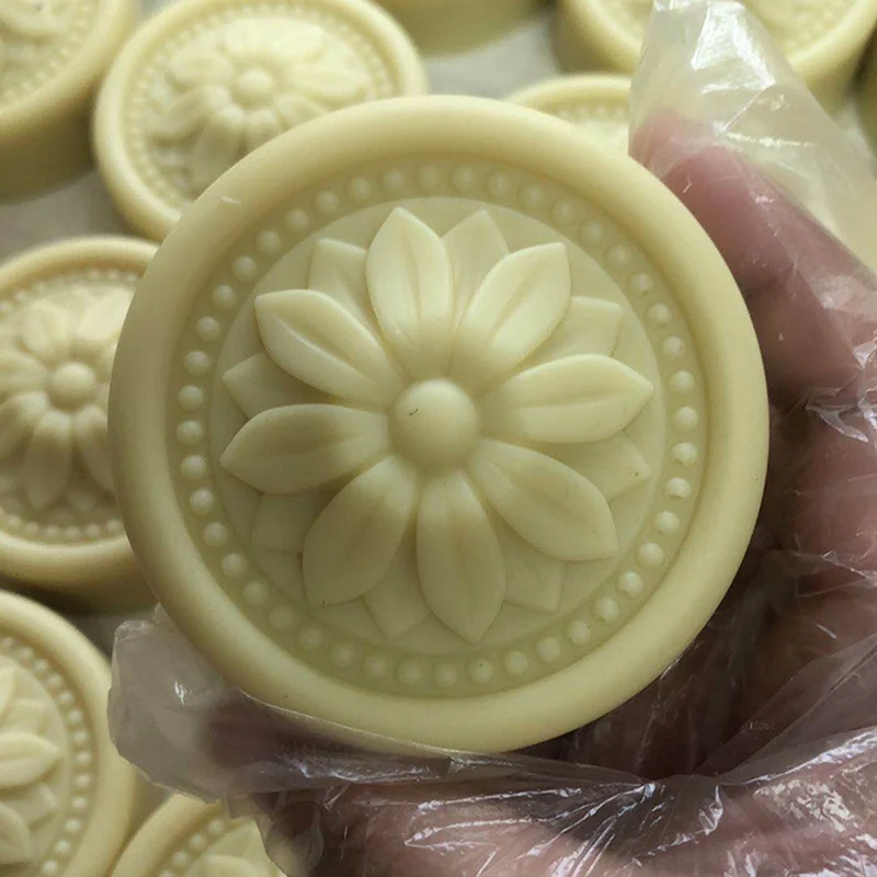 Round Flower Silicone Soap Mold, Handmade Soap Making, DIY Candle, Scented Wax Molds, Cake Baking Tools