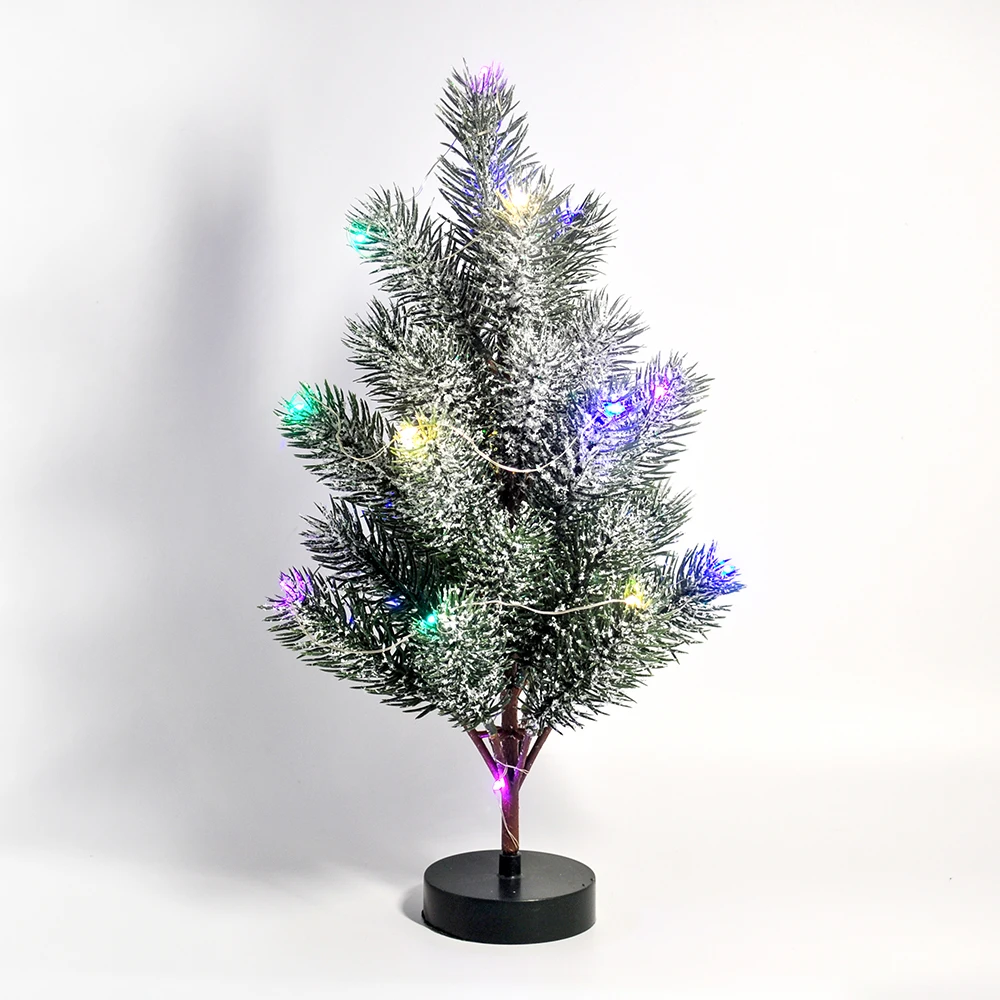 35CM Flash Artificial Tree Luminous Christmas Tree Desktop Immortal Decoration Home Christmas Decor Gift Adornos Navidenos