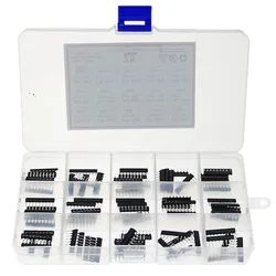 75pcs 15 Types Network Resistor Assorted Pack Kit Box pin 2.54mm 1 x 9pin A09 (100 ohm - 100K)