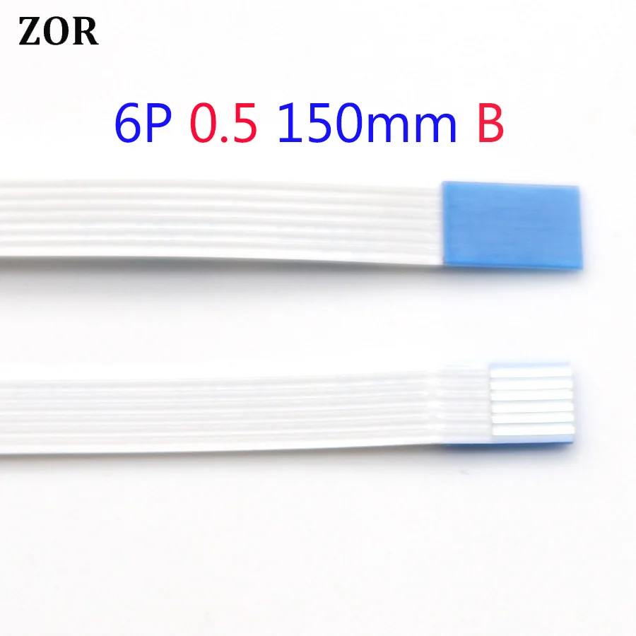 

100pcs 6pin New FFC FPC flat flexible cable 6 pin B Reverse 0.5mm pitch 6p Ribbon Flex Cable Length 150mm Width 3.5mm
