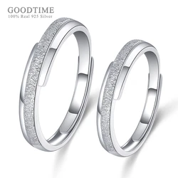 Fashion  Lover's Rings Pure 925 Sterling Silver Jewelry 925 Silver Wedding Anniversary Couples Rings For Valentine's Day