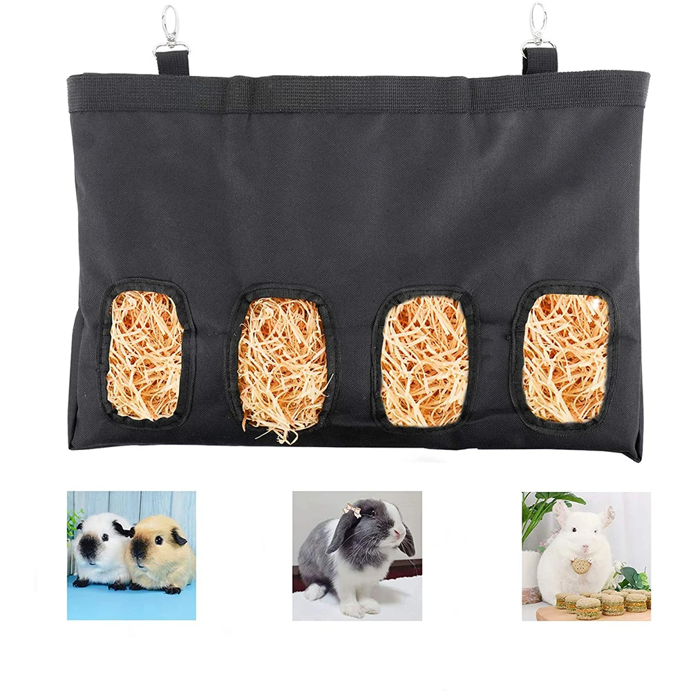 

Rabbit Feeder Bunny Guinea Pig Hay Feeder Bag Feeder, Rabbit Feeder Fabric Bag Chinchilla Plastic Food Bowl Feeder Storage Bag