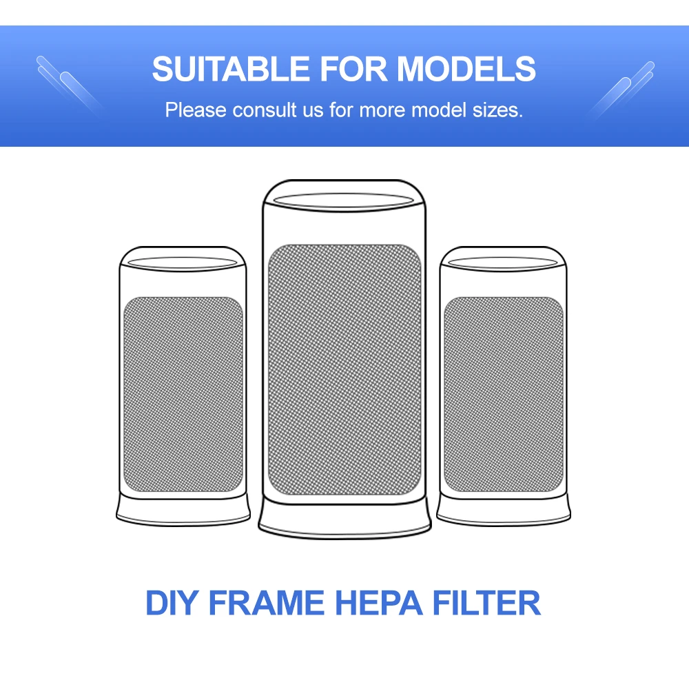 700*400*50mm Custom Size Air Purifier Hepa Filter H12 Of Air Purifier Parts