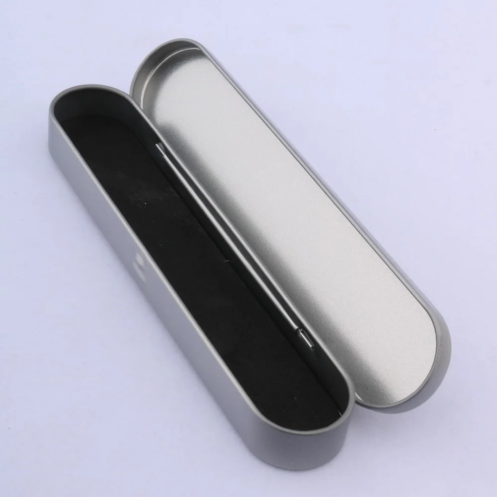 luxury High quality stainless steel Tinplate pencil case ink pen gift Pencil Pens storage box Stationery Office Supplies