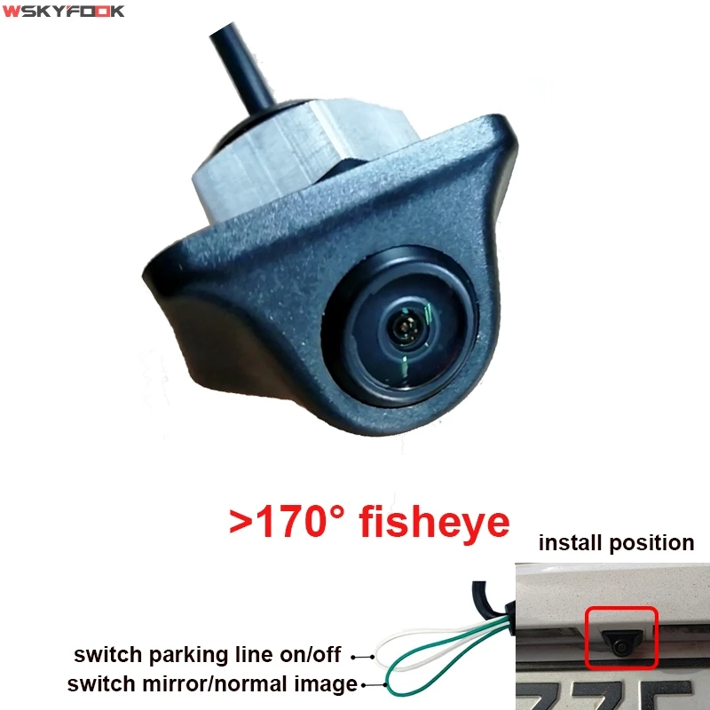 

18.5MM Drill Real 170Degree Fisheye Lens Universal Car Reverse Backup Front Rear View Camera Vehicle Parking Camera