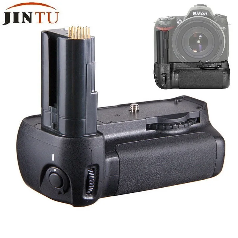 

JINTU Battery Grip D90 +2pcs EN-EL3e Battery + Holder for Nikon D90 D80 DSLR SLR Camera Replacement MB-D80