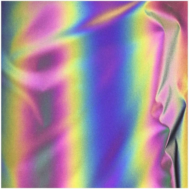 5CM*1M Iridescence Reflective Fashion Fluorescent Magic Color Cloth Variable Color Beautiful Reflecting T/C  Fabric