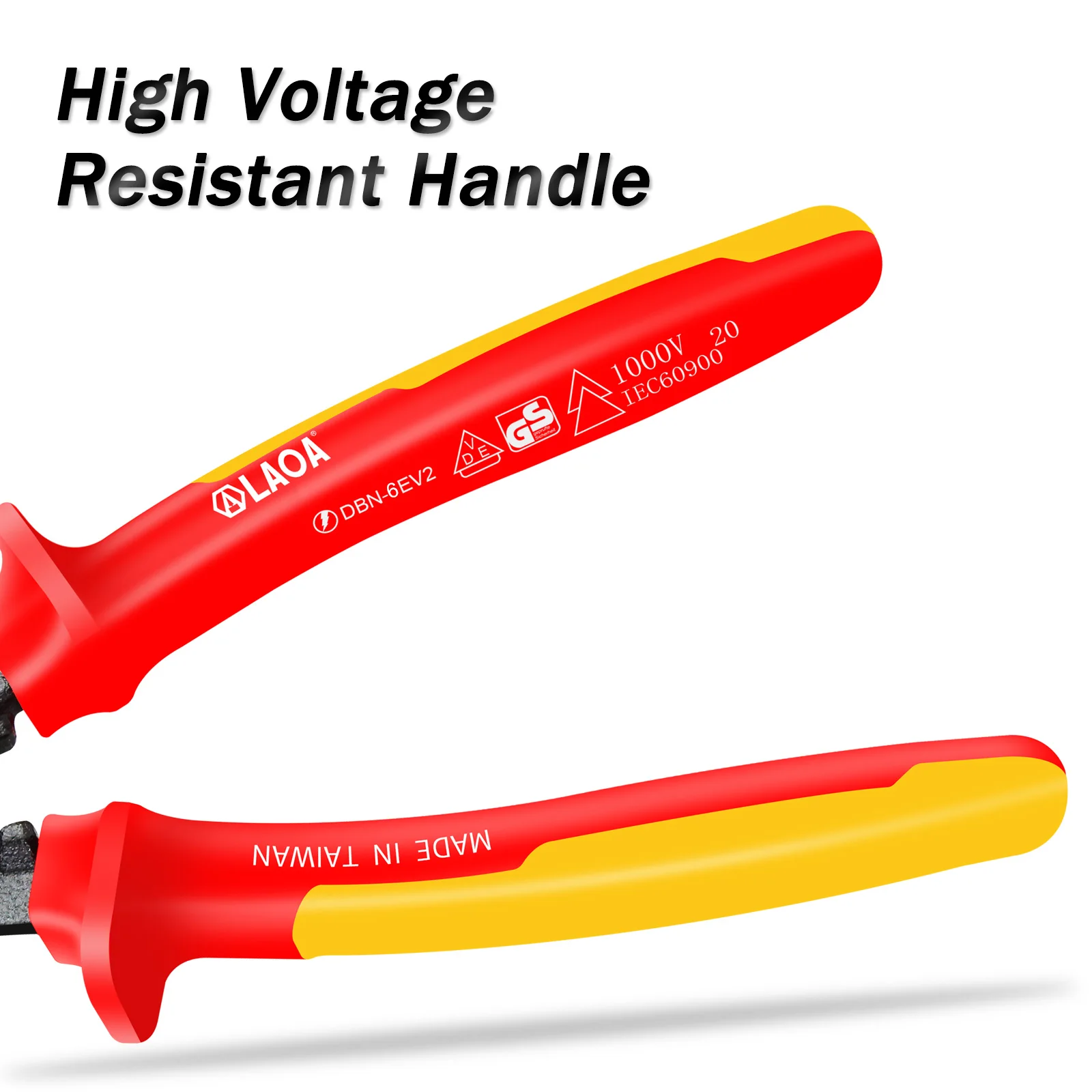 LAOA Insulated Cable Cutter Wire Stripper Electrician Shears Pliers Scissors 1000V German Certification Cr-Mo Cutting Tools