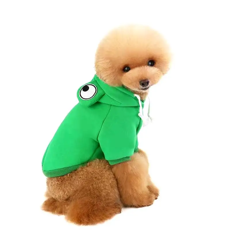 Dog Clothes For Small Dogs Pet  New  Cashmere Sweater Hoodie Warm Frog Body Suit Pomerangfa Fighting Four Seasons Can Wear