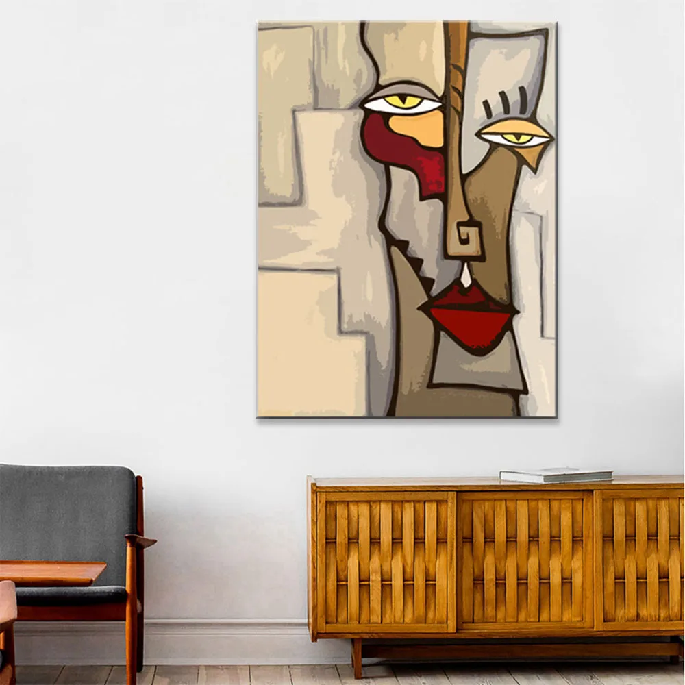 Picasso Abstract Figures Poster Blending In Face Wall Art Picture Prints Canvas Painting Living Room Decoration Home Decor