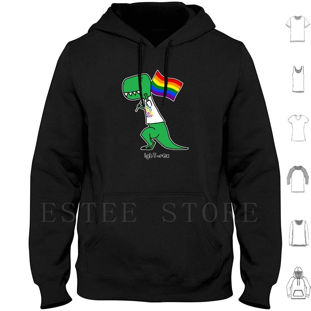 Rex Hoodies Lgb Bisexual Trans Equality Equality Equal Rights Love Is Love Dinosaur Funny Fun Punny Pun Justice