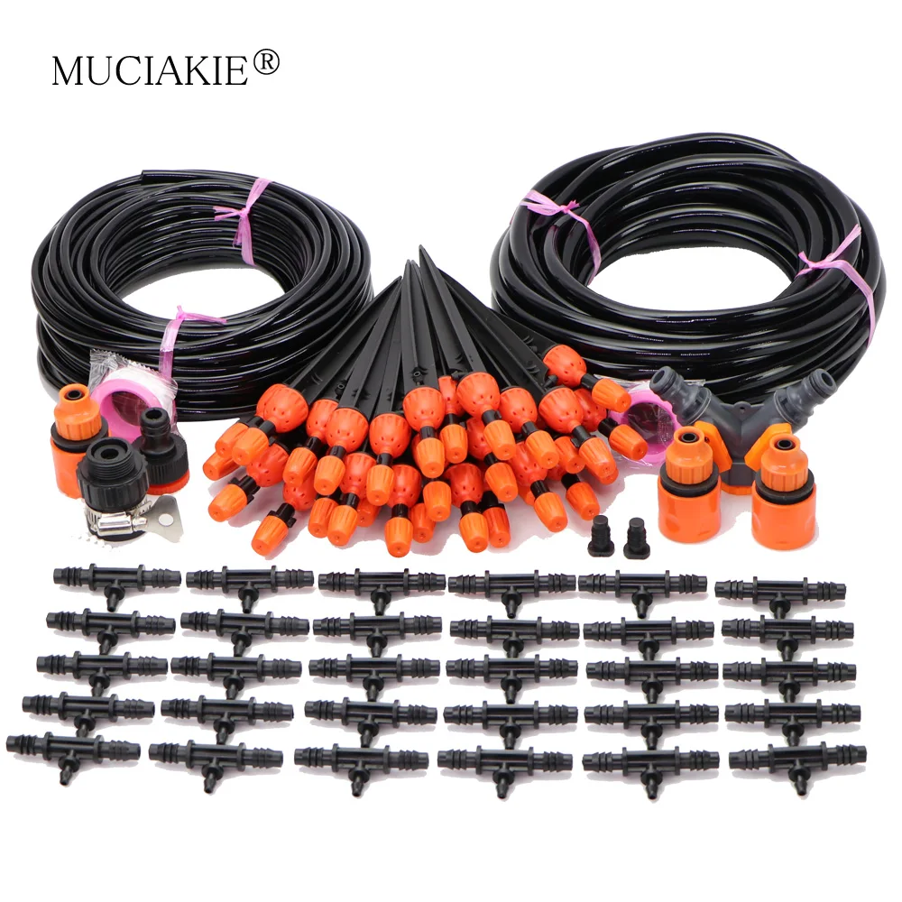 

8/11mm Main Line Garden Watering Sprinklers Kits Adjustable Micro Drip Mist Watering System Home Garden Patio Irrigation System
