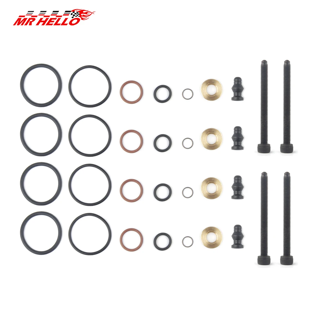 4 Sets Fuel Injector Gasket+Screw Repair Kit for Volkswagen/Audi A2 A3 A4/VW 1.2 1.4 1.9TDI #038103385A 038198051B\1417010997