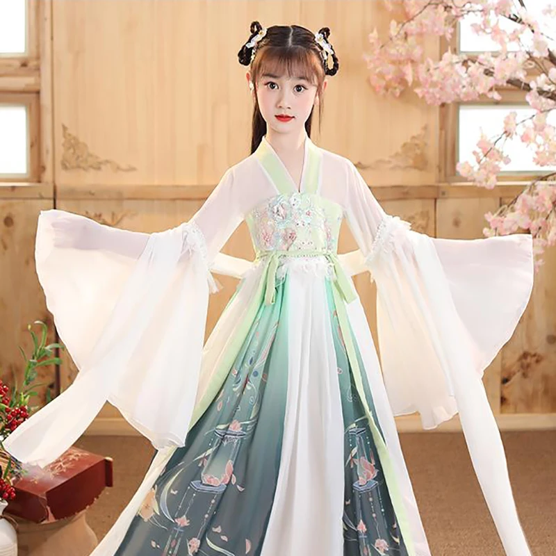 Girls' Hanfu Underwear Chinese Style 2021 Children's Ancient Costume Classical Tang Costume Musical Performance Costume LB764