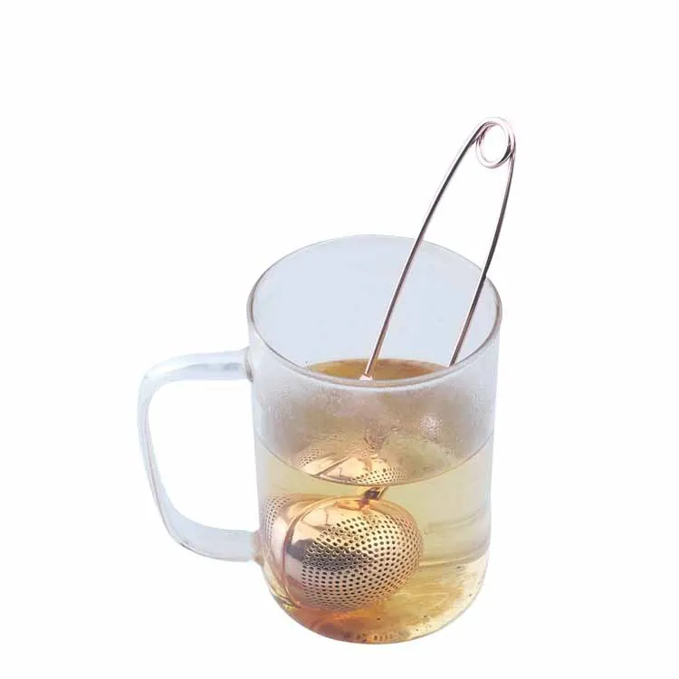 Tea Infuser Coffee Sphere Herb Handle Mesh Stainless Steel Ball Shape Practical Rose Gold Home Spice Filter Strainer Diffuser
