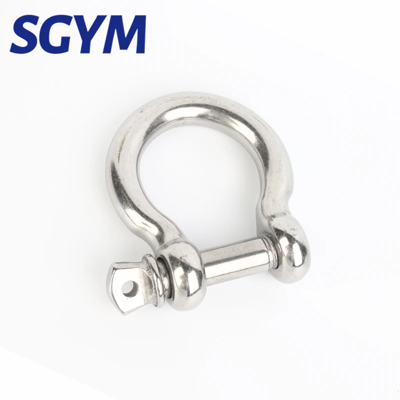 304 Stainless Steel Shackle Bow U-type High-Strength Lifting Ring Buckle Connection Fixed Chain M4 M5 M6 M8 M10 M12 M14 M16