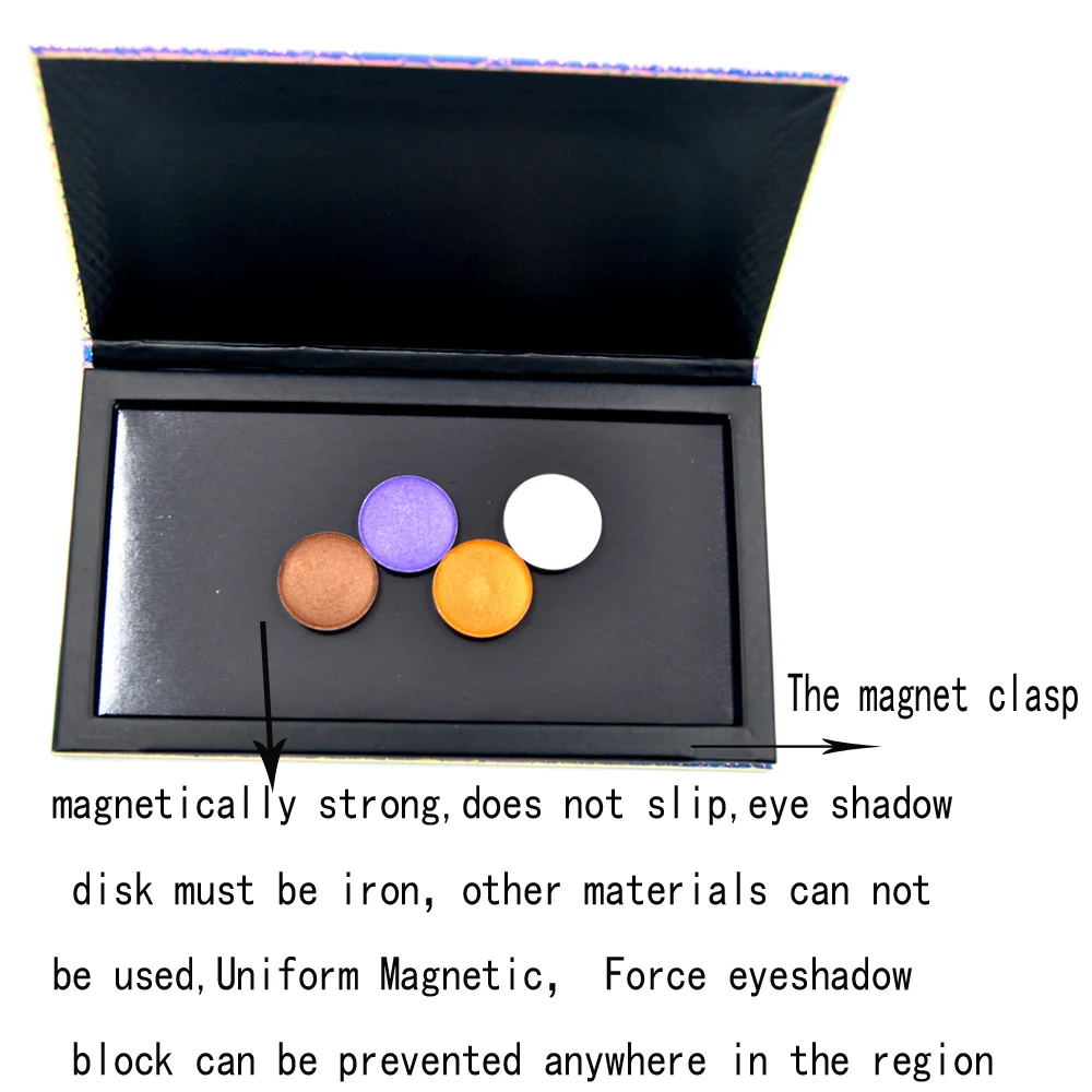 Wholesale DIY empty magnetic eyeshadow palette fish-scale patterns blusher lipstick lip gloss powder fundation Refill makup suit