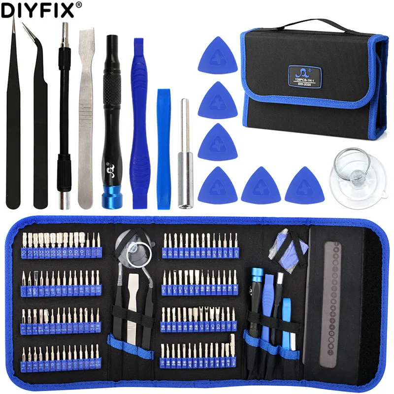 

128 PCS Multi-Function Precision Screwdriver Combo Tool Kit For Mobile Phones Computers Disassembly Repair Tools