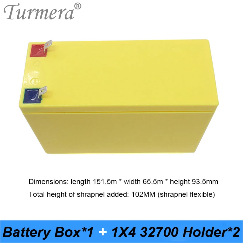 Turmera 32650 32700 Lifepo4 Battery Storage Box with 1x4 Bracket for 12V Uninterrupted Power Supply and E-bike Battery Use 2020