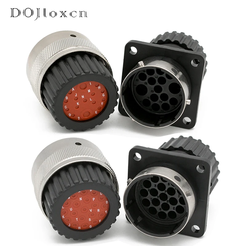 1/2 Sets 15 19 Pin ITT Aviation Special Round Waterproof Wiring Plug Male Female Connector Socket 192900-0582 192900-0581