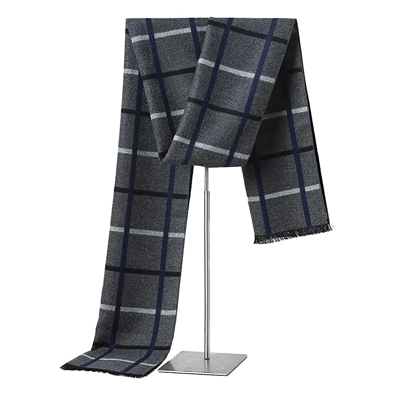 

Men Winter Cashmere Business Scarf Foulard Luxury Brand Design Shawls Fashion Thick Wraps Mens Warm Scarves Plaid Shawl Stoles