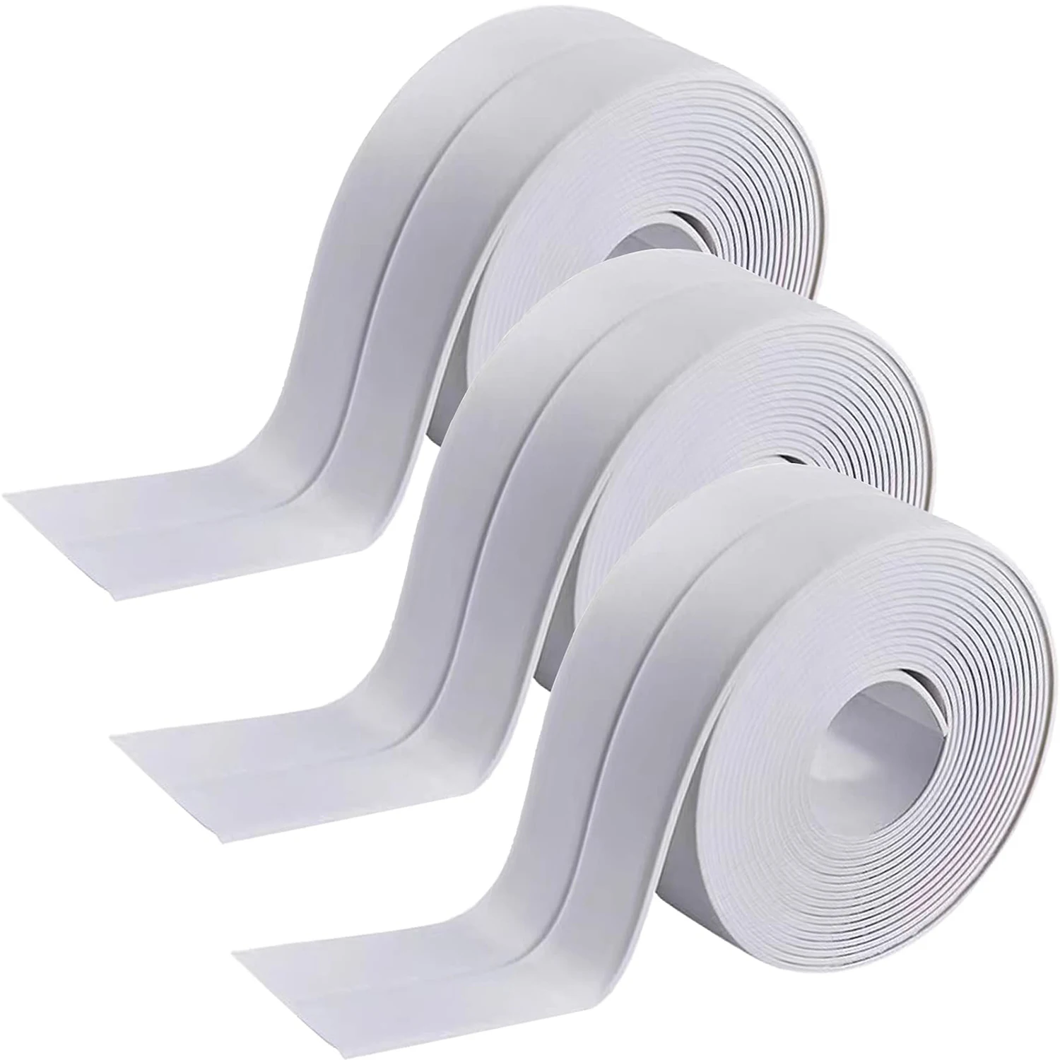 Sealing Tape For Bathroom Kitchen PVC Self Adhesive Caulk Tape Sealant Strip Waterproof Sink Bathtub Floor Wall Edge Protector