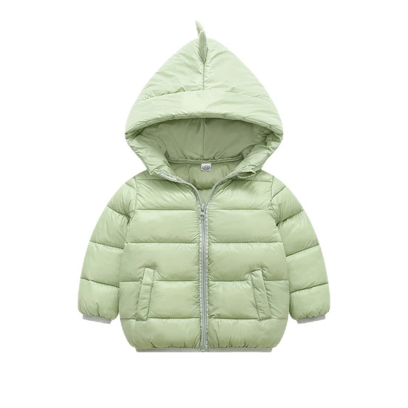 2 3 4 5 6 Years Old Winter Baby Boys Jacket Fashion 3D Dinosaur Outerwear Hooded Zipper Christmas Party Girl Coat Kids Clothes