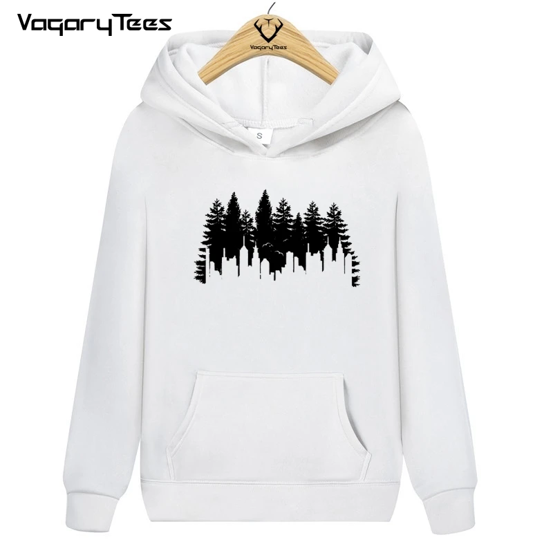 

VagaryTees Men's Hoodies Sweatshirt Casual Fashion Urban forest city Print Autumn Male Casual Hoodies Sweatshirt homme