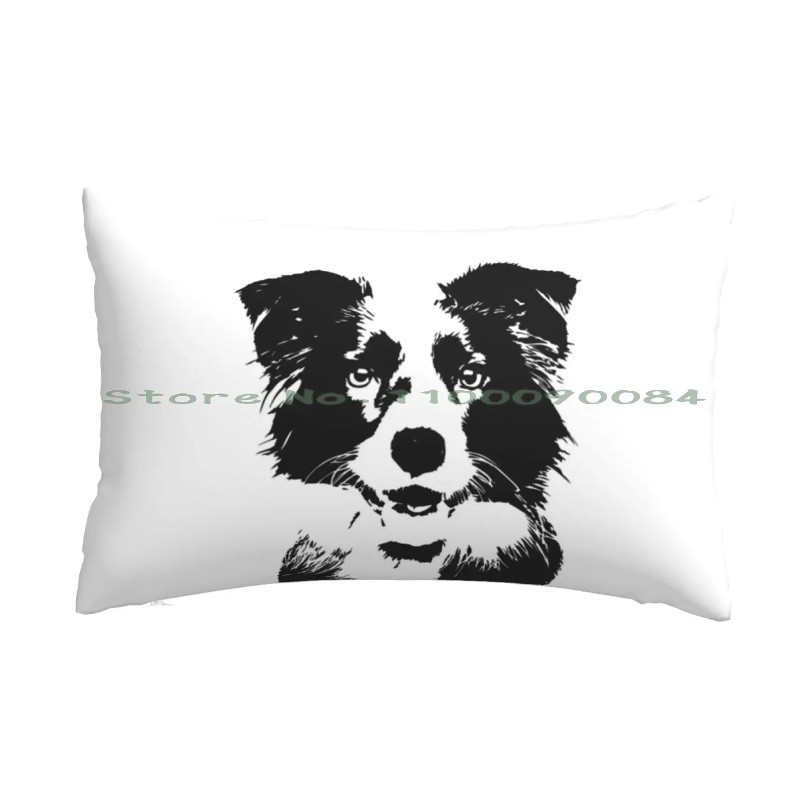 Border Collie Minimal Dog Pillow Case 20x30 50*75 Sofa Bedroom Tunning Drift King Sports Car Gazoo Racing Automobile Sees It