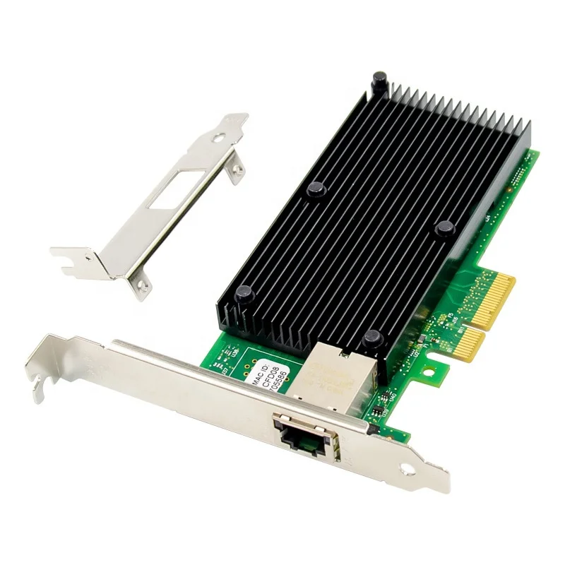 PCIe X4 to Single Port 10GbE RJ45 Server NIC Network Card PCIe 10 Gigabit Ethernet server PCI-E card X550 Chipset 10G LAN 10000m