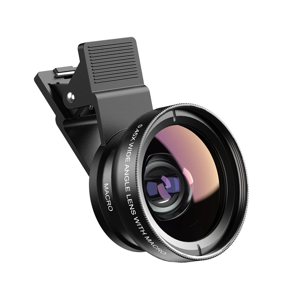 APEXEL 12.5x Macro Lens 0.45x Ultra Wide Angle Phone Camera Lens 4K HD super Mobile Macro Lens for iPhone Xiaomi all smartphones