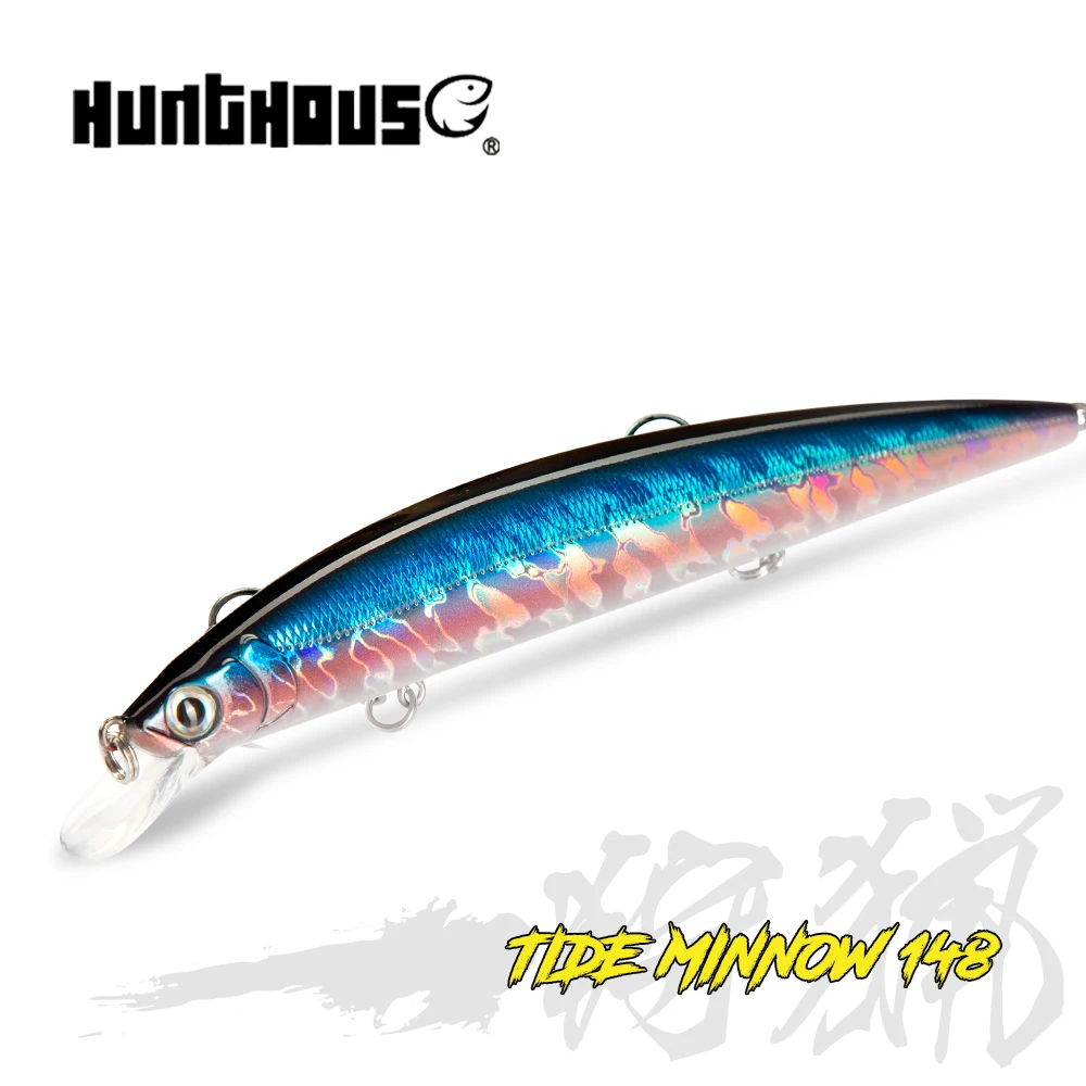 Hunthouse Tide Minnow Slim 148F 22.8G Lures Floating Hard Bait Sea Fishing For Seabass Sea Trout leurre 2020 Tackle LW150