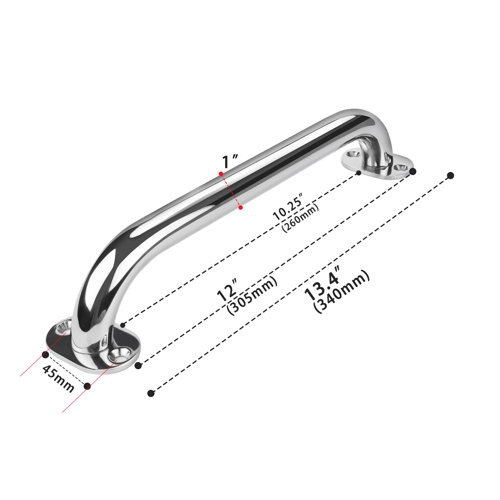 Boat Accessories Marine 2 Pieces Stainless Steel 12\