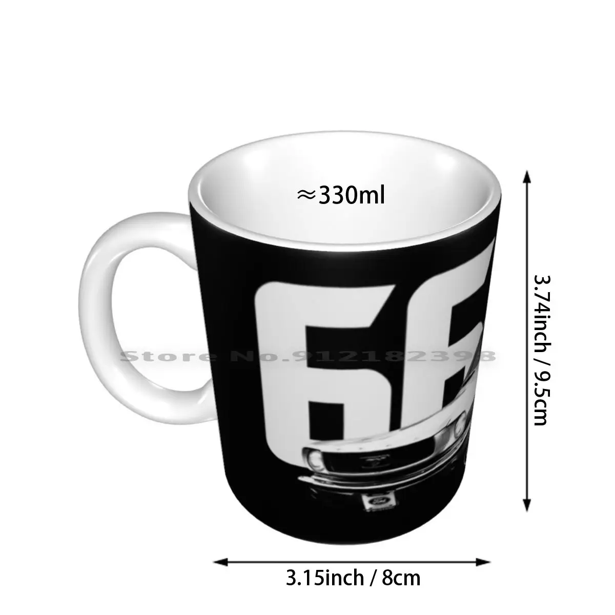 1966 Ceramic Mugs Coffee Cups Milk Tea Mug Hot Rod Classic Car Vintange Creative Trending Vintage Gift Bottle Cup