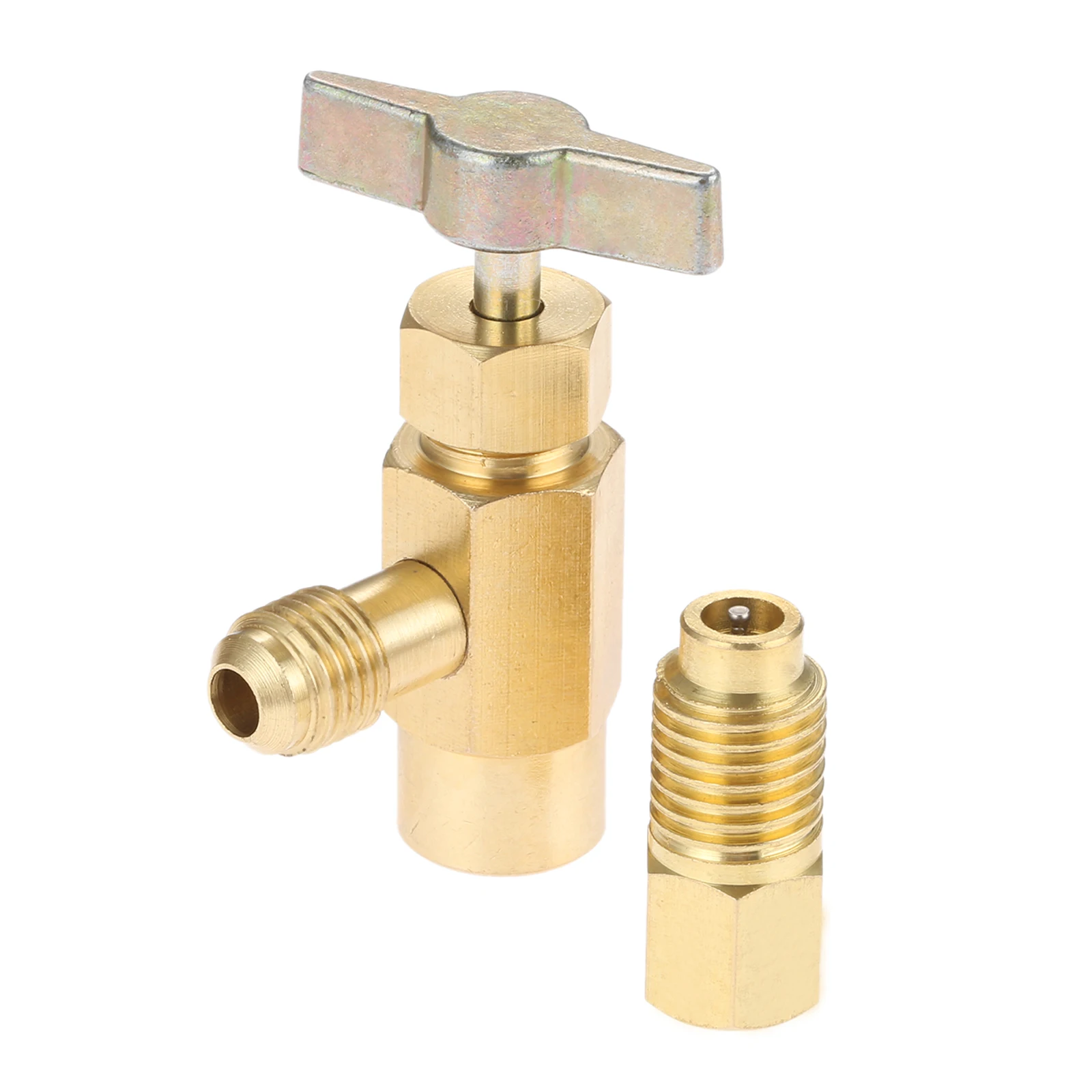 R-134a AC Refrigerant Can Bottle Tap Opener Valve Tool For Self-Sealing Valve Cans adpeter 1/4