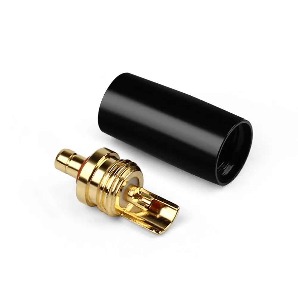 For IPX UE6 UE6Pro Hifi Headphone Gold Plated Copper Plug Earphone Pins Adapter Metal Shell Audio Jack Wire Connector DIY Black