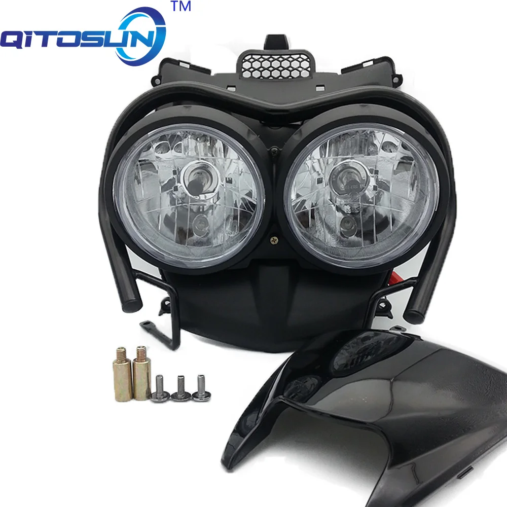 Front Head Light Lamp Headlight Headlamp+Upper Cover+Guard Set Black For Zuma BWS 125 headlight YW125