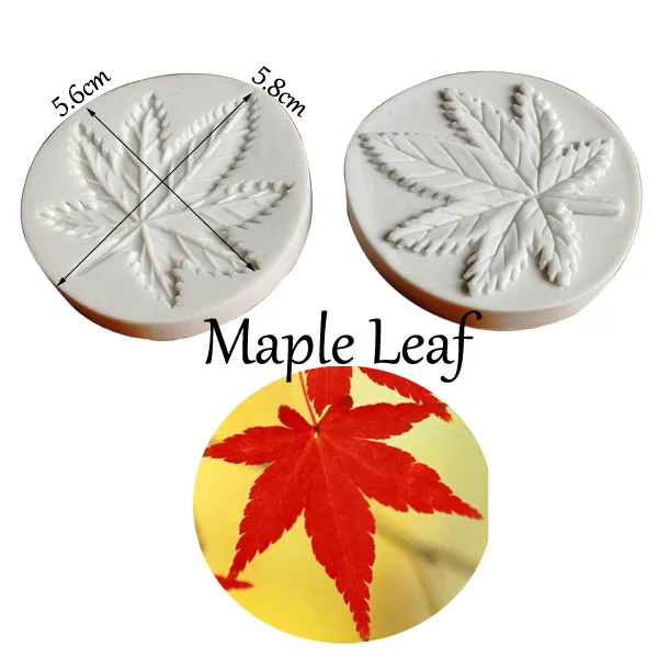 Maple Leaf Veiner Silicone Mold Chocolate Fondant Gumpaste Sugar Clay Flower Cake Decorating Moulds DIY M2106