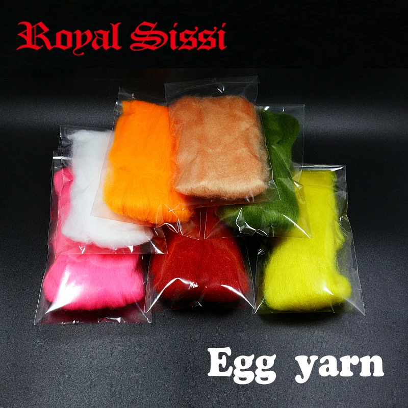 Royal Sissi 10 Colors set fly tying Egg Yarn fluff minnow fish synthetic fibers Premium salmon trout flies fly tying materials