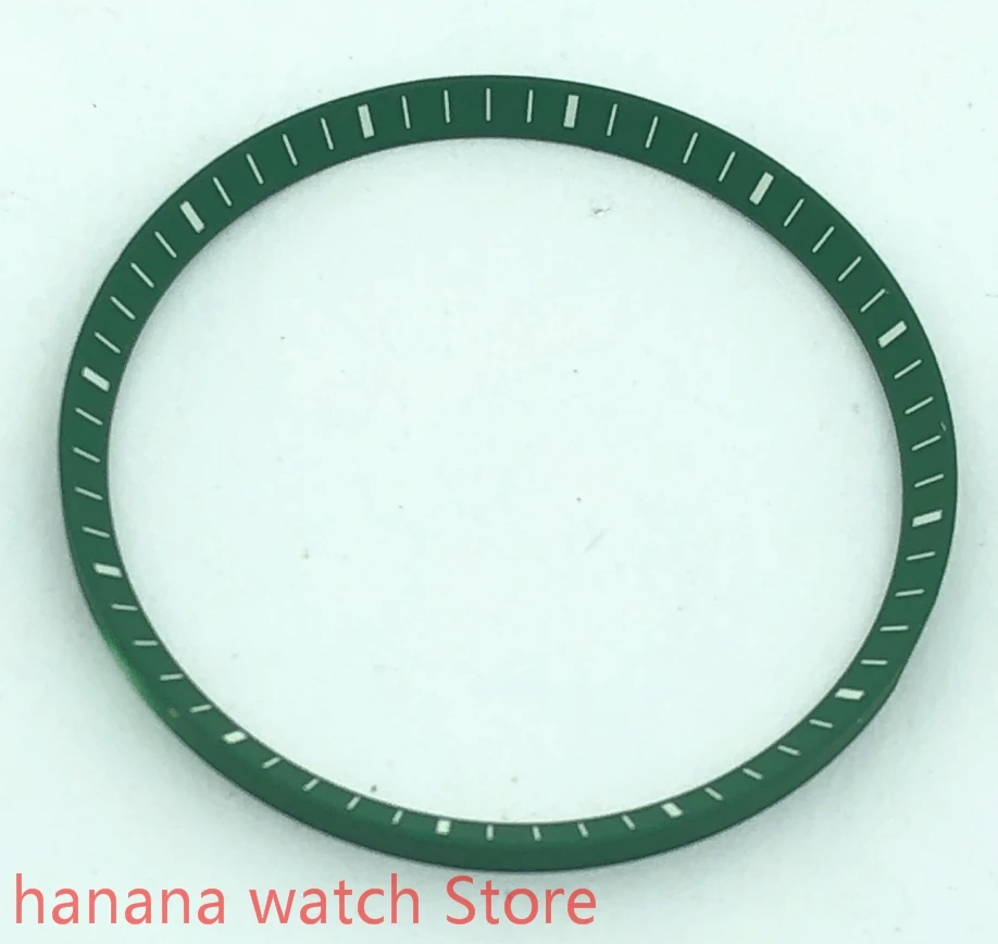 Watch Case Parts Chapter Ring Fit For SKX009 SKX Model NH35/NH36 Men's Watch Green Black/White 31.2mm*28mm*1.6mm