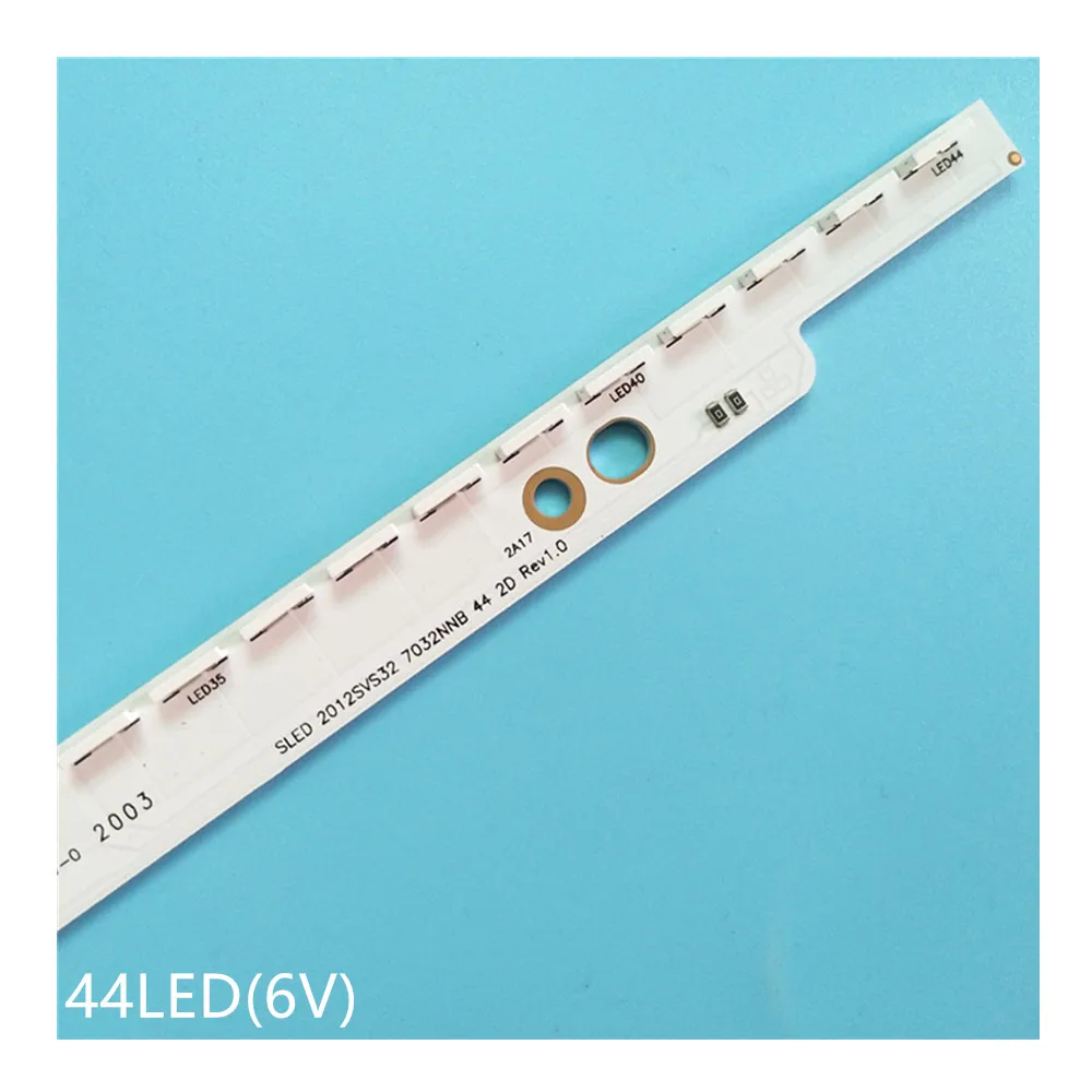 

New 10 PCS/lot 44LED(6V) LED strip for samsung UA32ES5500 SLED 2012SVS32 7032NNB 2D REV1.0 V1GE-320SM0-R1 32NNB-7032LED-MCPCB