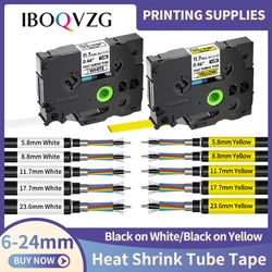 IBOQVZG Heat Shrink Tube Tape Compatible For Brother Hse-211 Hse-221 Hse-231 241 251 hse 211 221 231 631 621 For P-Touch Printer