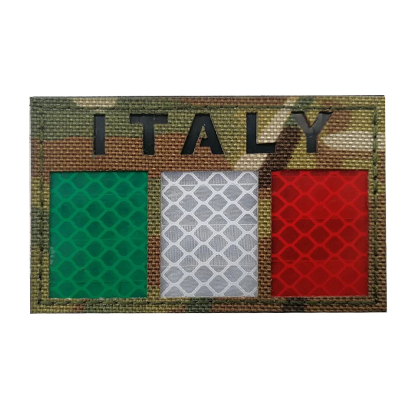 Italy Flag Patches Sicily Sardinia Sicilia Emblems Appliques Italian Shield Rubber/pvc Embroidered Badges