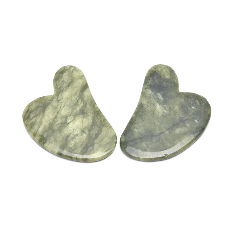 Natural Green Jade Stone Gua Sha Massage Tool For Face SPA Therapy GuaSha Massager Stone Antistress Body Scraping Board