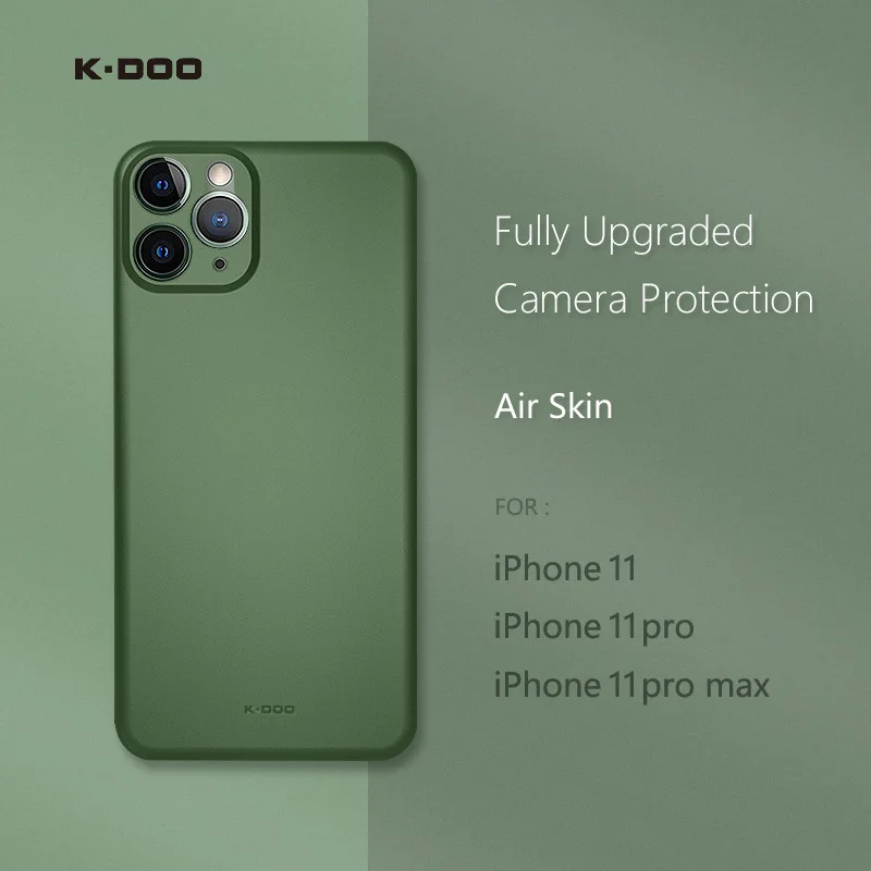 K-DOO Air Skin Ultra Thin,Lightweight Protective Case, Paper Slim Case, Full Covered Back Cover for iPhone 11,11Pro,11Pro Max,