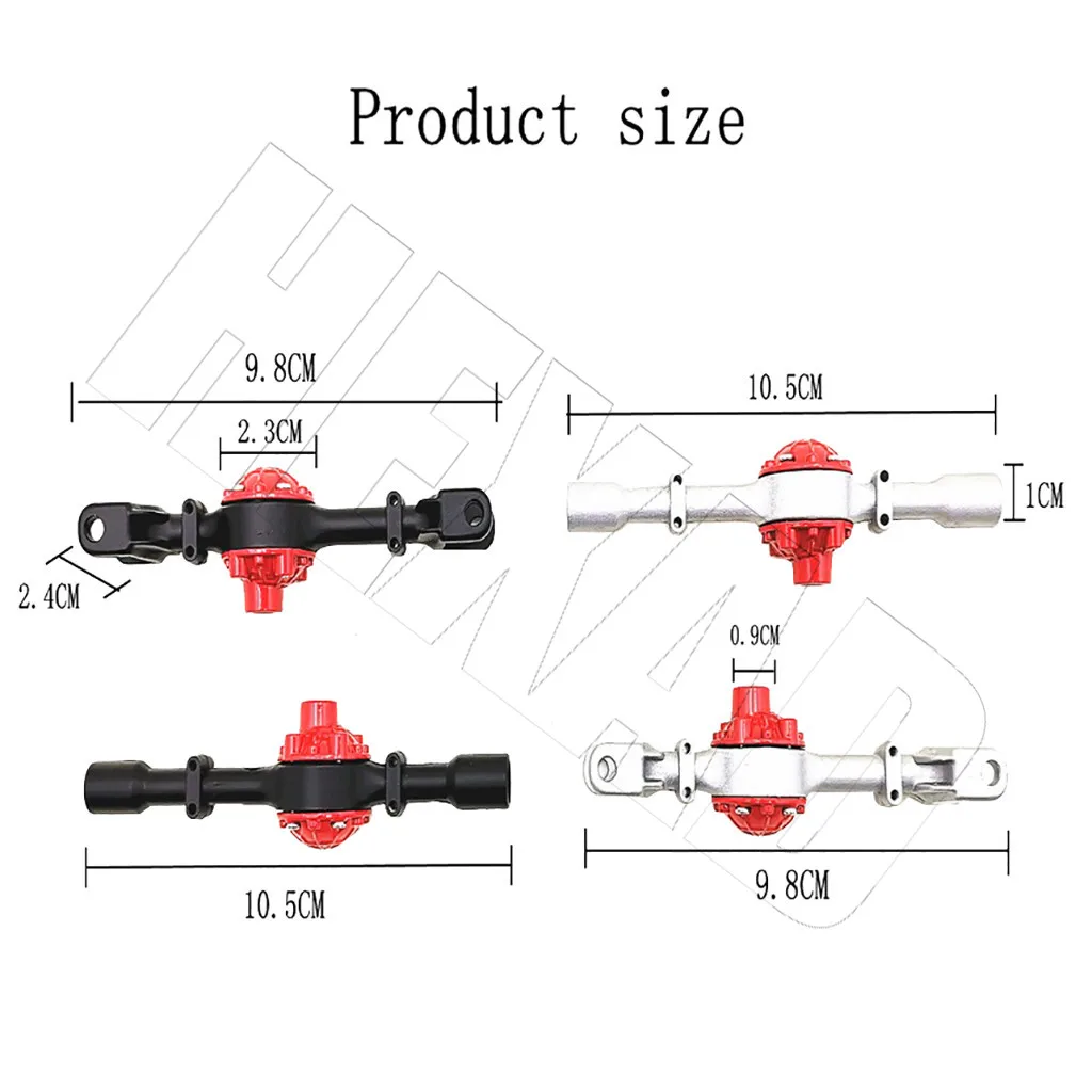 1/12 RC Metal Front And Rear Axle Housings WPL B16 B16-K B36 B36-K 6-Wheel Drive Military Truck Remote Control Car Upgrade Parts