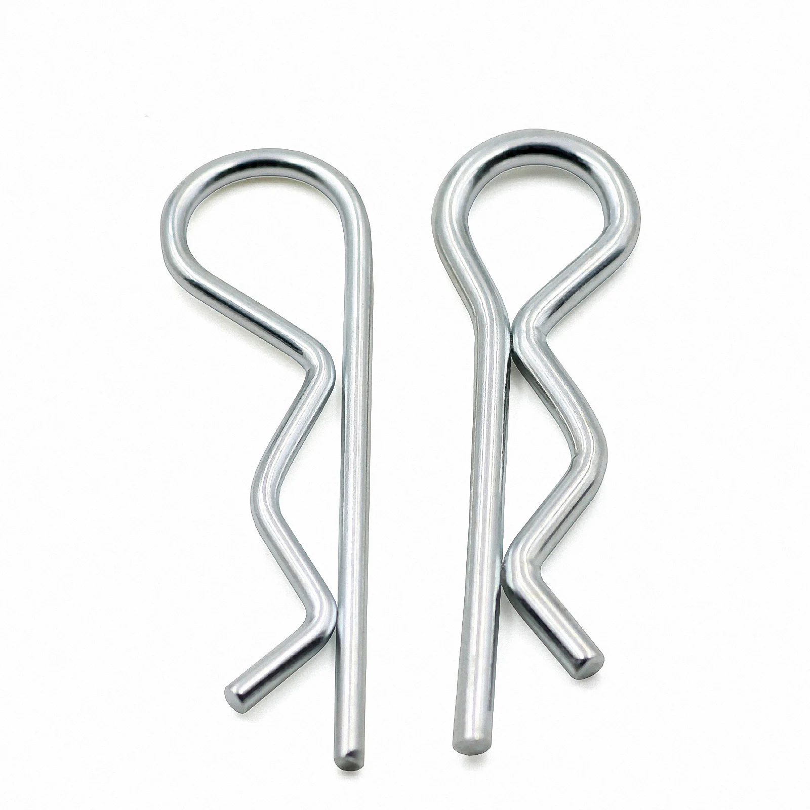 10/20pcs R Clip Cotter Pins Zinc-Plated Anti-rust Spring Pin Hair Pin Hitch Retaining Split Pins M1.2 M1.6 M1.8 M2 M2.