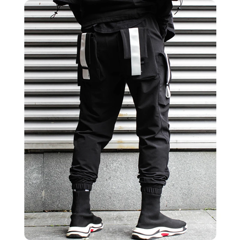 Function of three-dimensional overalls pocket male new beam foot leisure loose trousers of hip hop