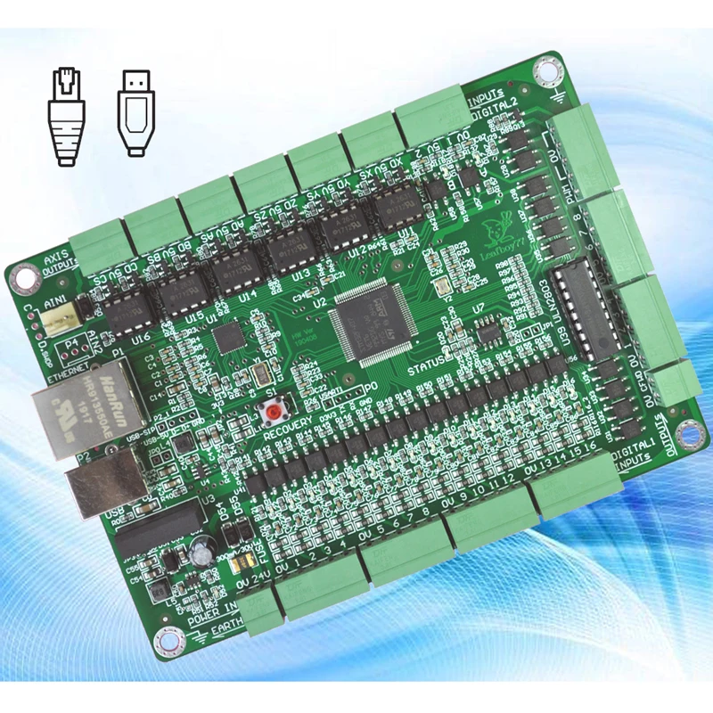 

6 axis Mach3 USB/Ethernet dual interface board(EDG381) CNC Motion control card worked with Mach3